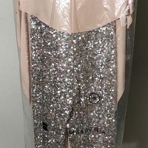 bcbg high low sequin jumpsuit